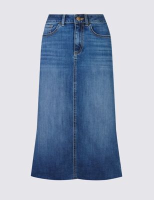 Dark Pocket Midi Skirt